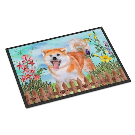 Carolines Treasures Akita Spring Indoor or Outdoor Mat - 24 x 36 in. CK1265JMAT